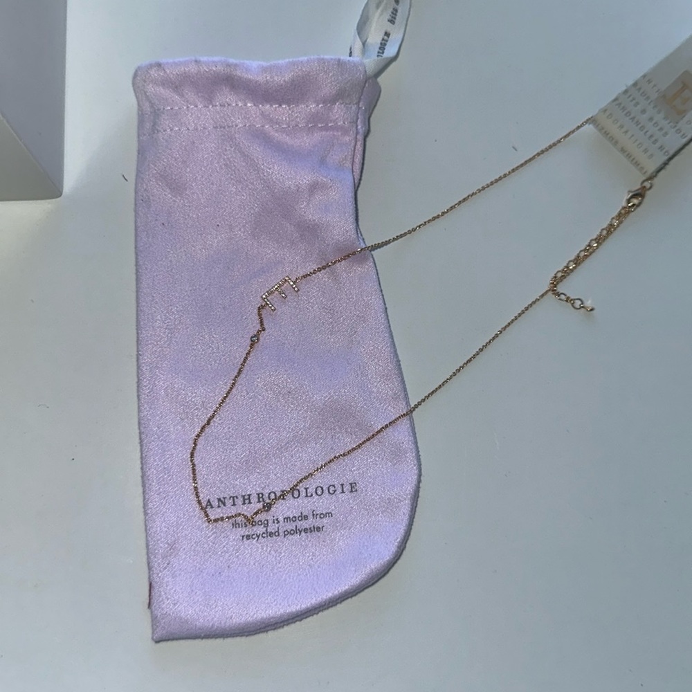 Anthropologie E necklace, new with tags